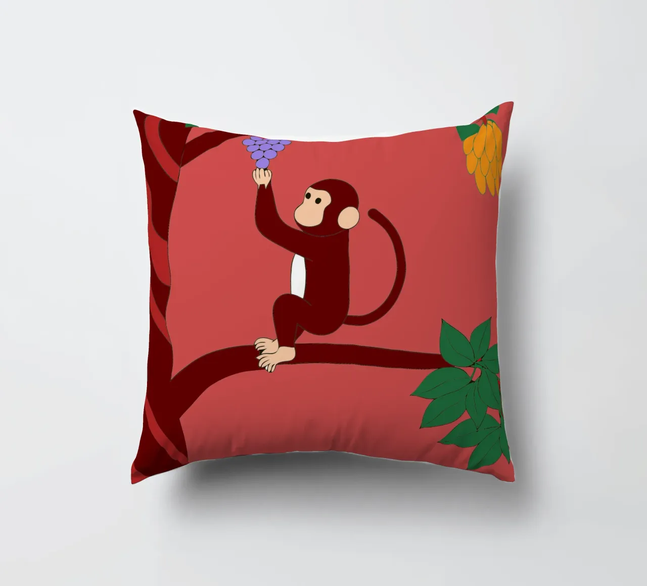 Scimmia e uva cuscino da OUR SHOP