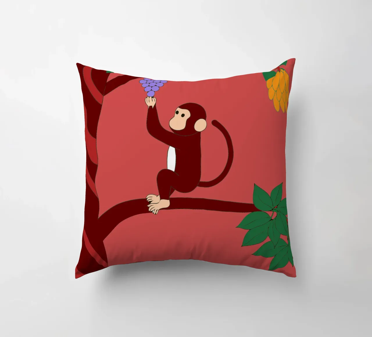 Scimmia e uva cuscino da OUR SHOP