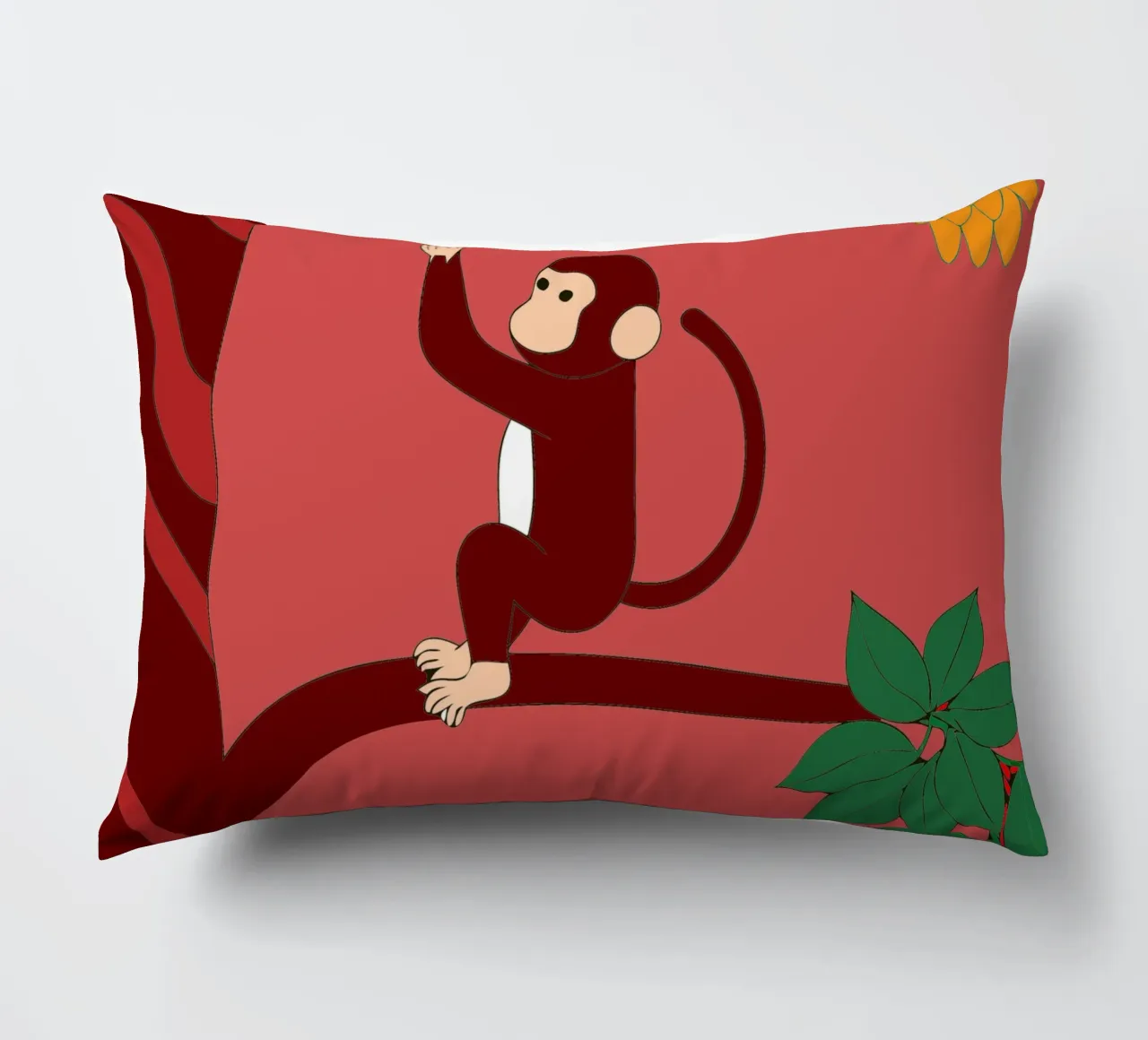 Monkey and Grapes decorative cushion by OUR SHOP