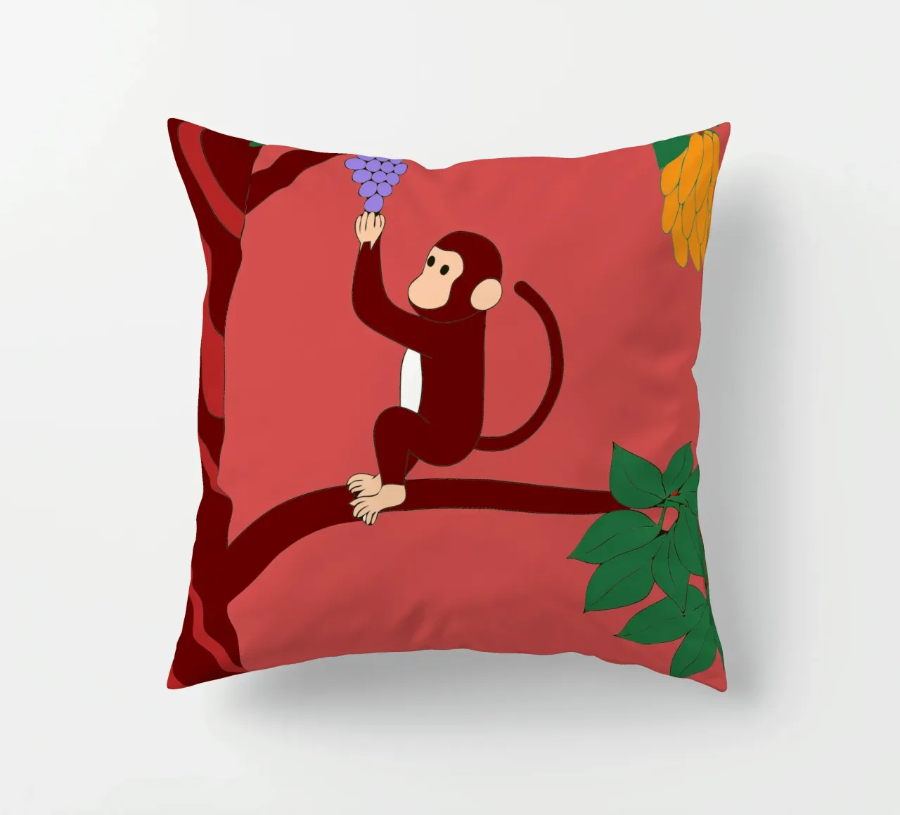 Scimmia e uva cuscino da OUR SHOP