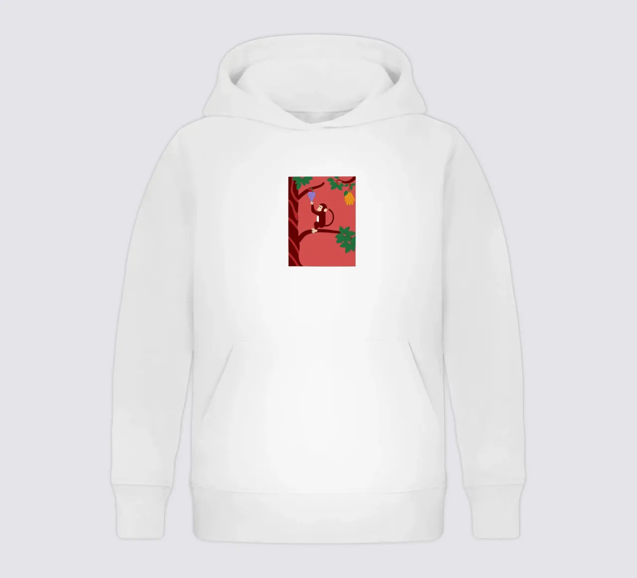 Scimmia e uva felpa bambino con cappuccio da OUR SHOP