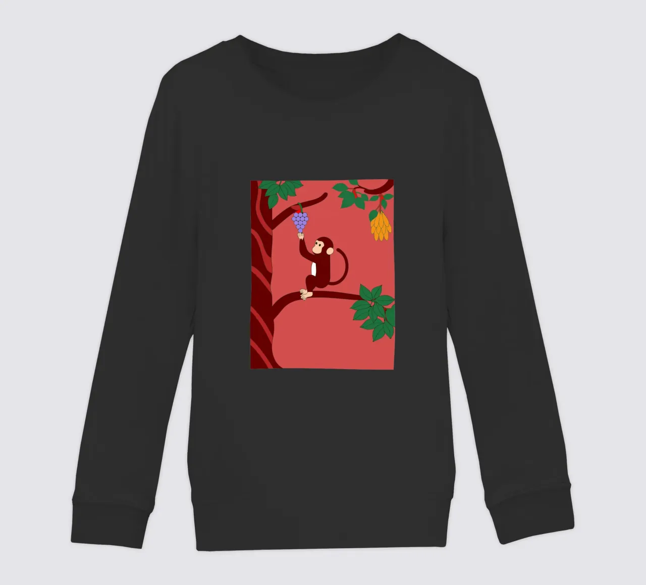 Scimmia e uva felpa bambino da OUR SHOP