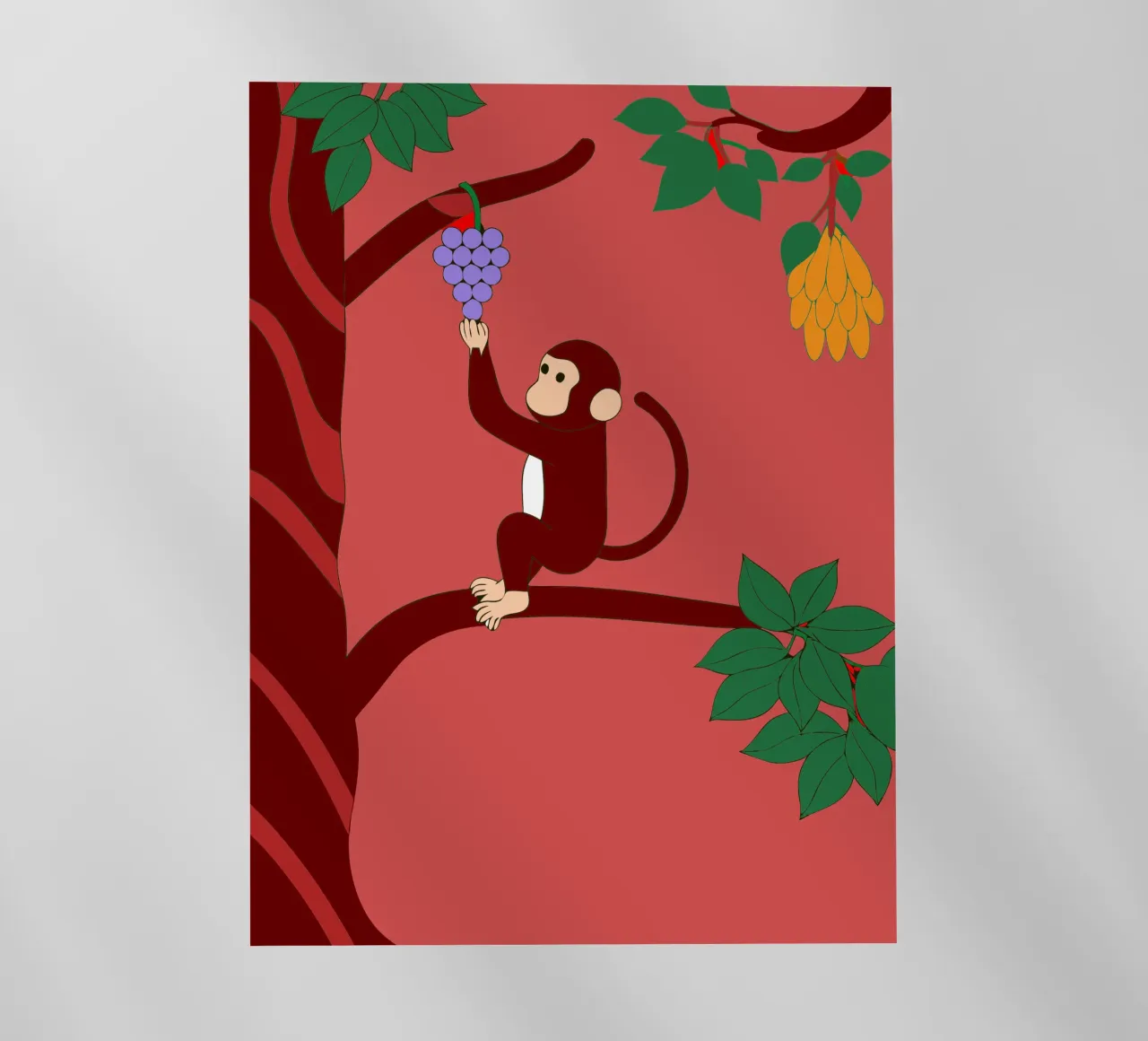 Scimmia e uva pellicola backlit da OUR SHOP