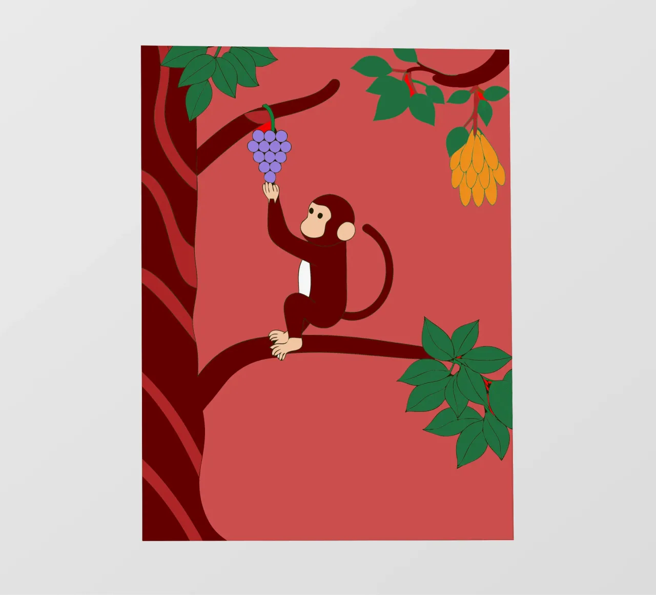 Scimmia e uva pellicola backlit da OUR SHOP