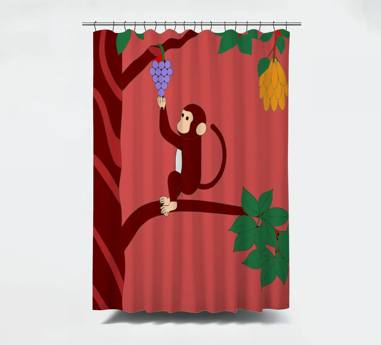 Scimmia e uva tenda da doccia da OUR SHOP