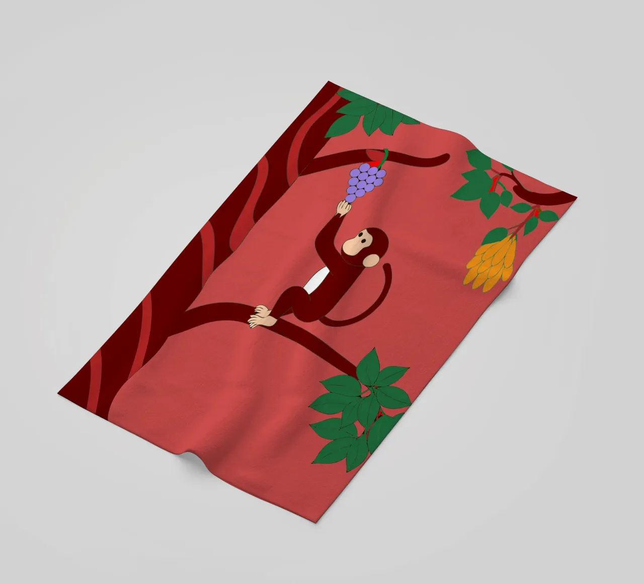 Singe et raisins serviette de plage de OUR SHOP