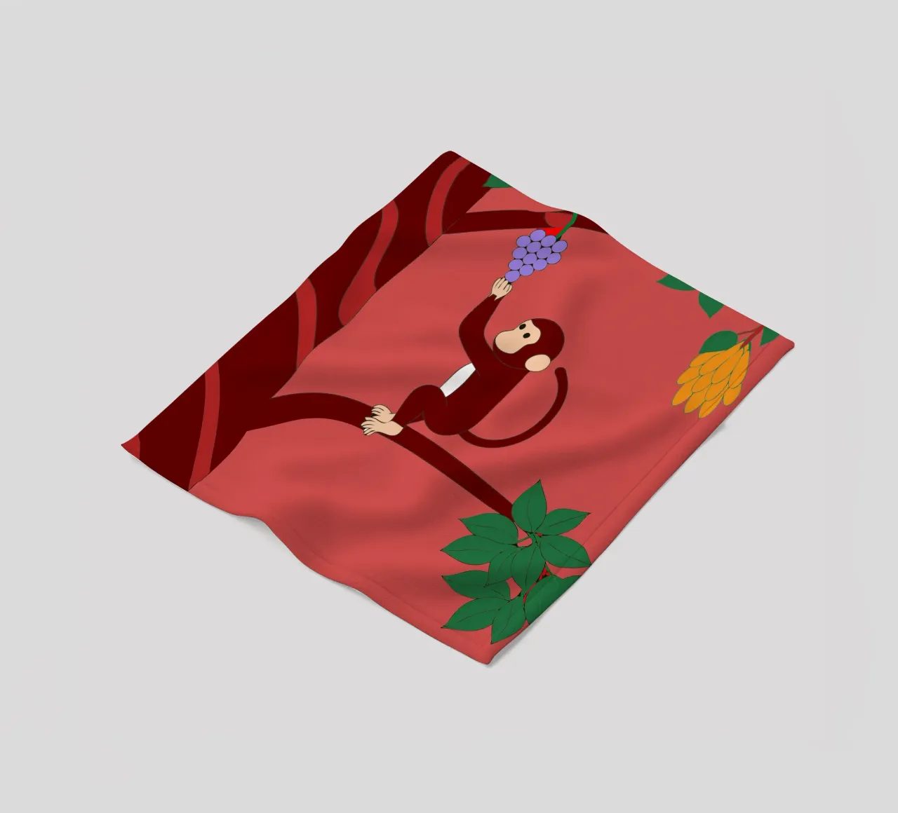 Scimmia e uva coperta in pile da OUR SHOP