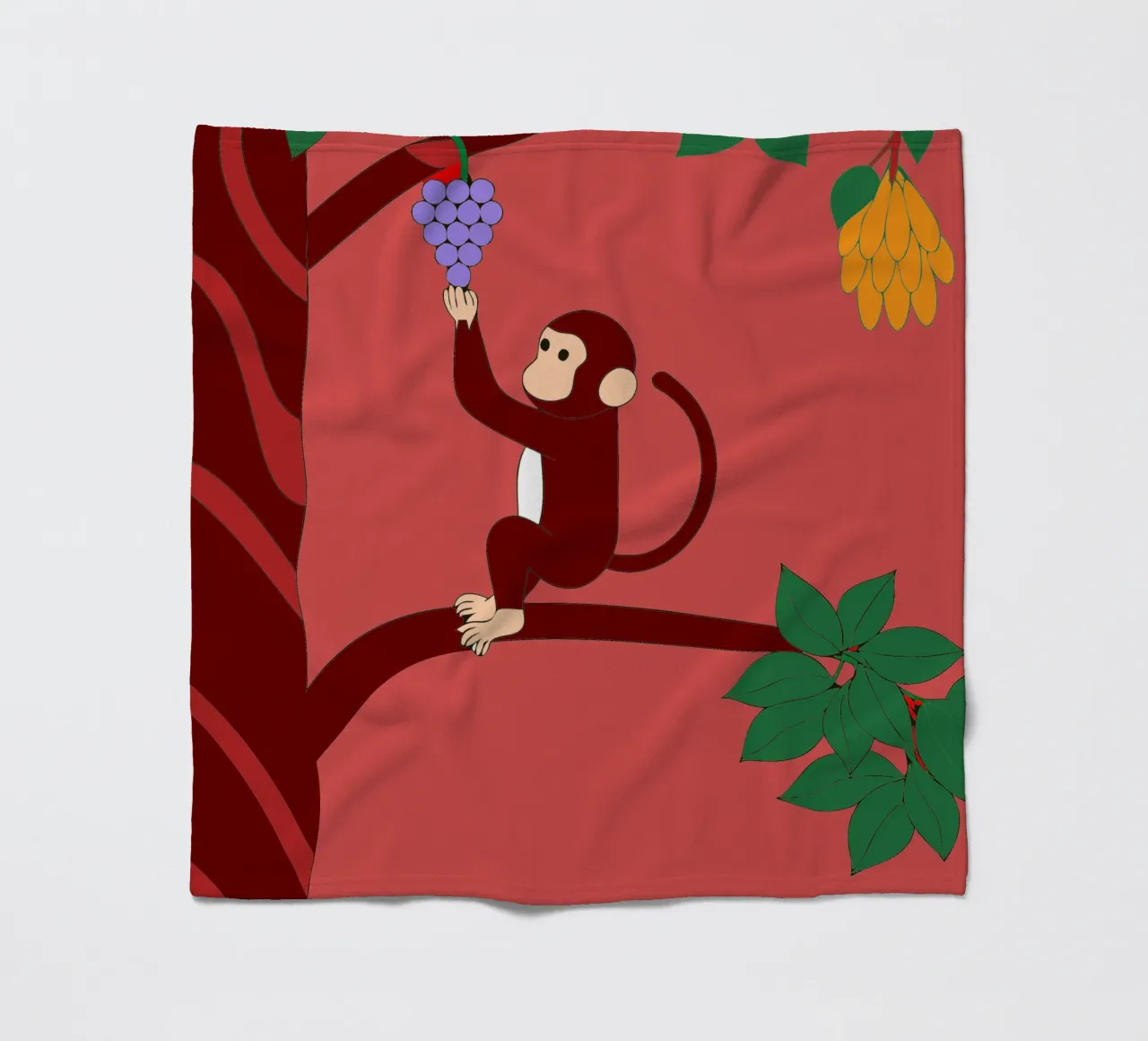 Scimmia e uva coperta in pile da OUR SHOP