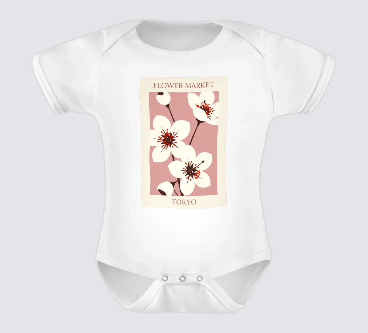 Mercado de flores de Tokio II body de bebé de HicksShop