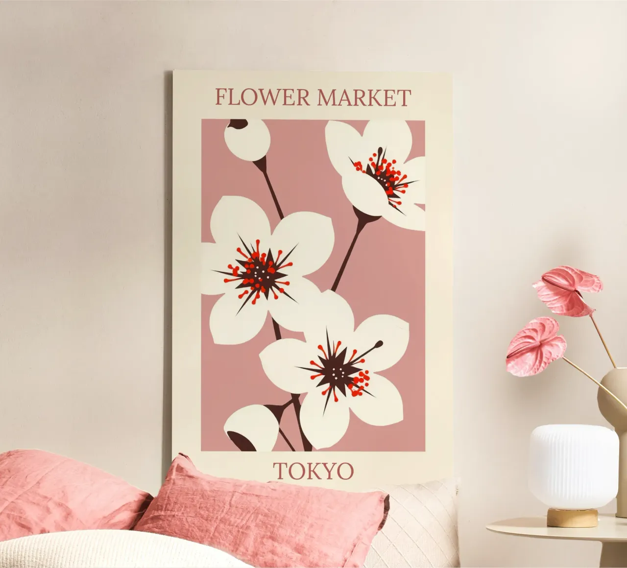 Mercado de flores de Tokio II lienzo de HicksShop
