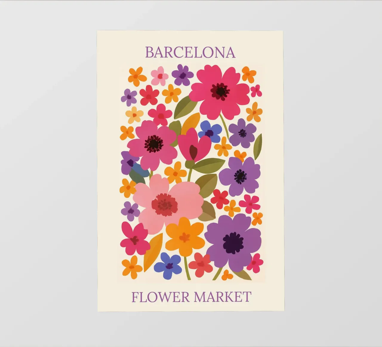 Barcellona II mercato dei fiori telo in pvc da HicksShop