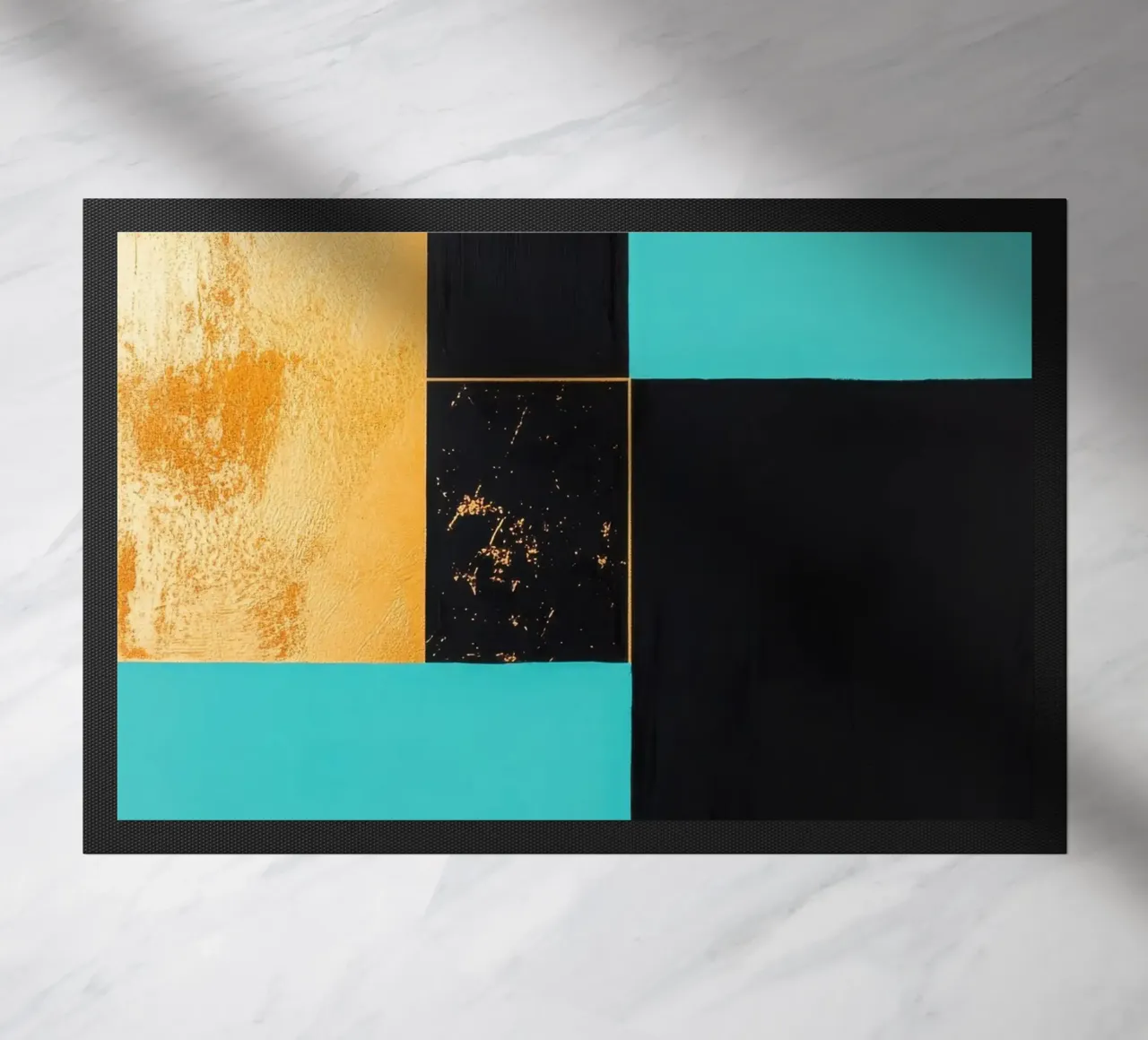 Composizione a tre colori con accenti dorati zerbino da Niklas