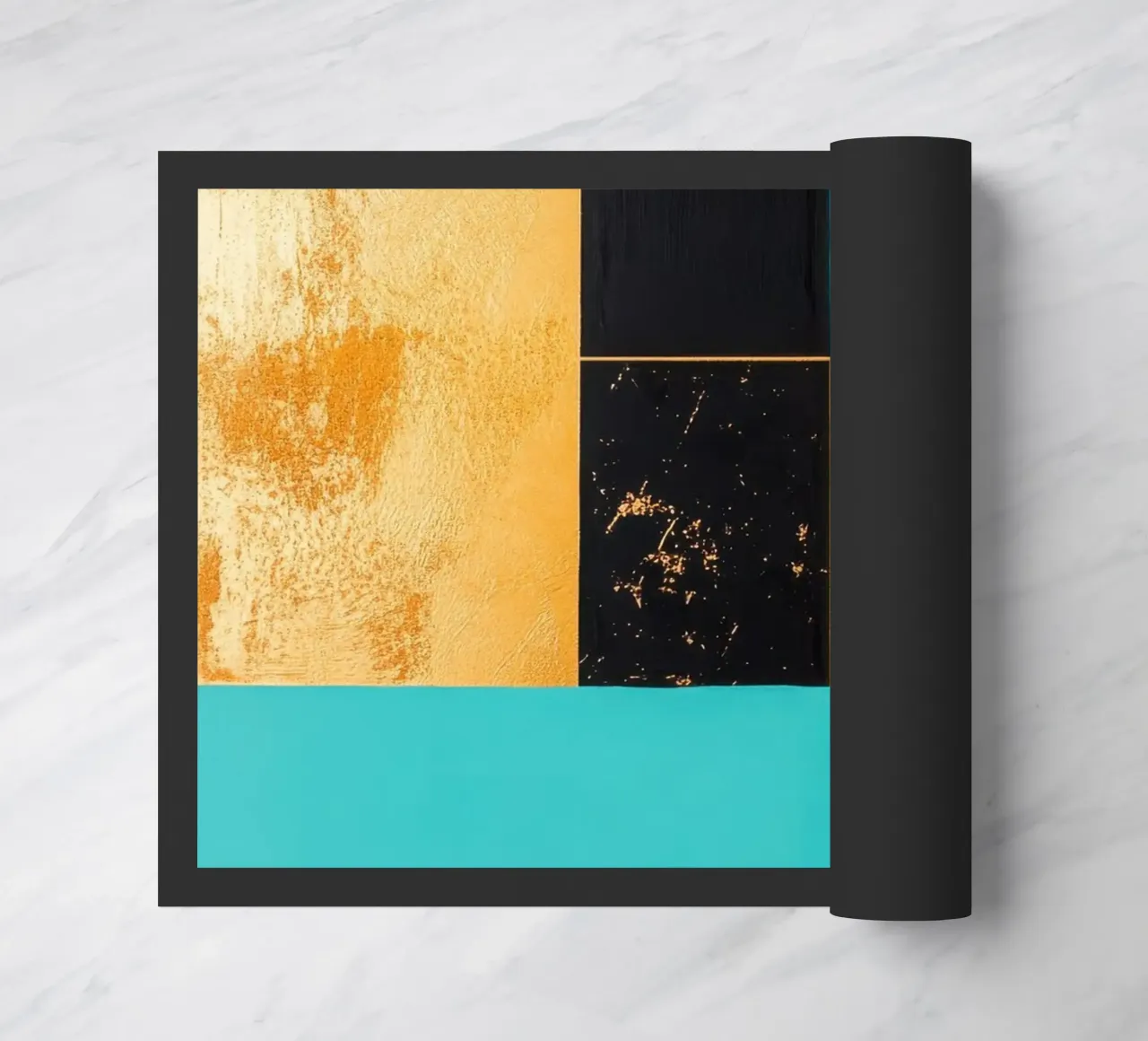 Composizione a tre colori con accenti dorati zerbino da Niklas