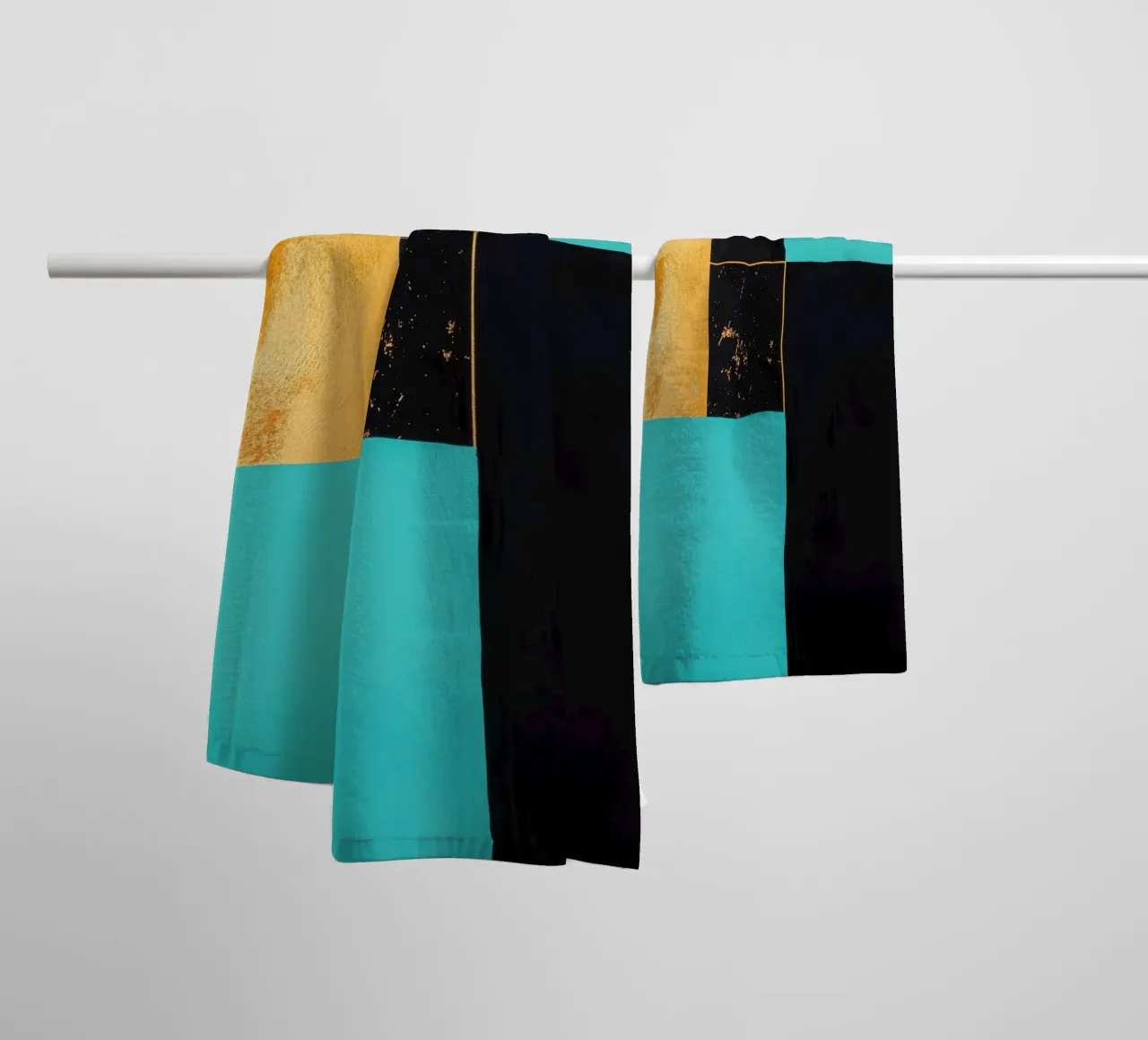 Three-colour composition with gold accent towel by Niklas