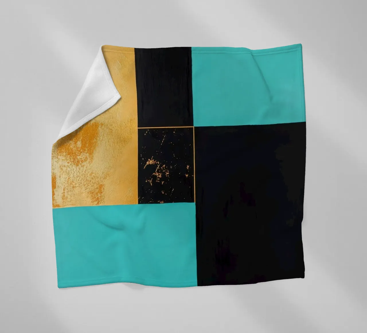 Composizione a tre colori con accenti dorati coperta in pile da Niklas