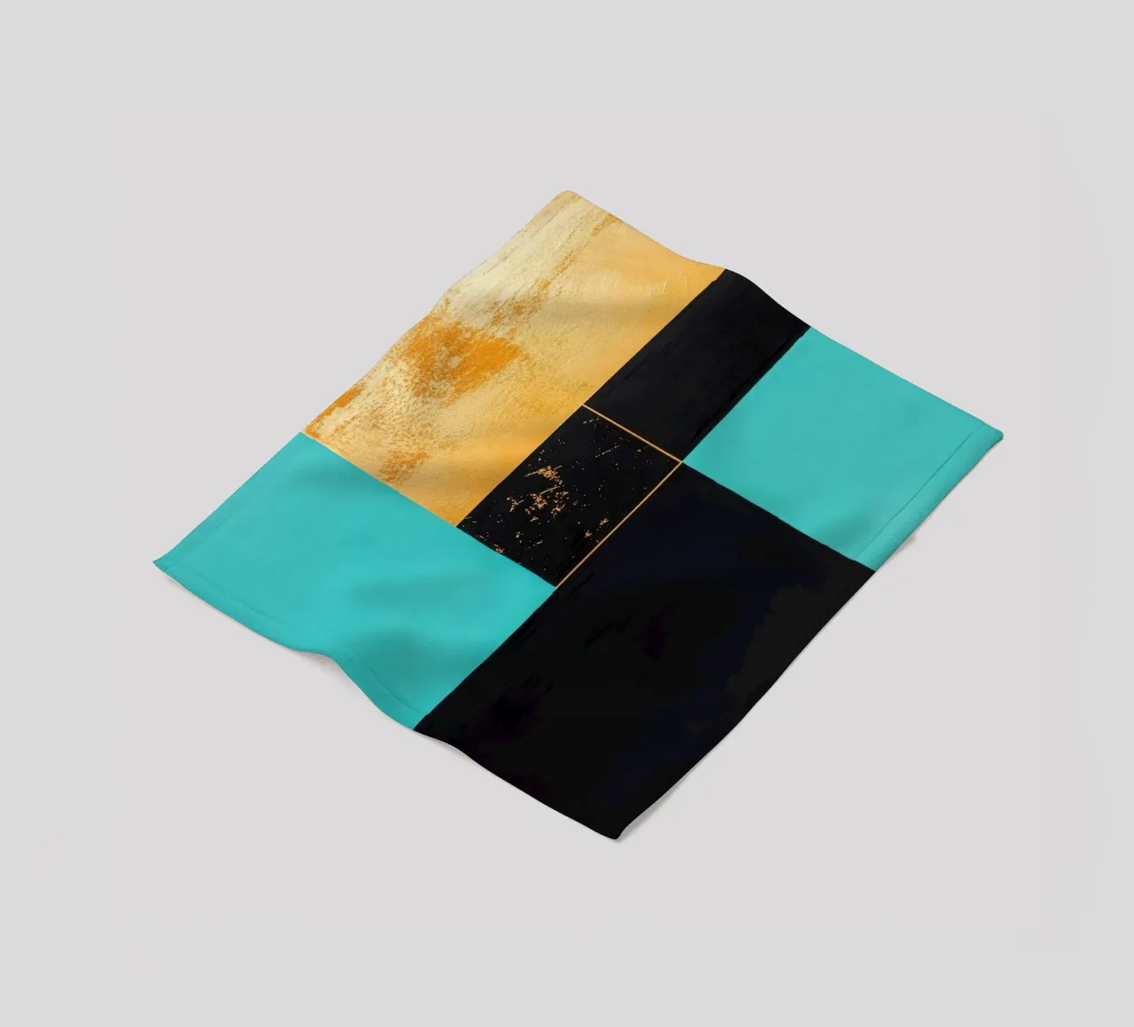 Composizione a tre colori con accenti dorati coperta in pile da Niklas