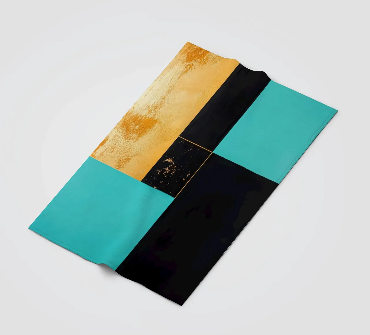 Composizione a tre colori con accenti dorati coperta in pile da Niklas
