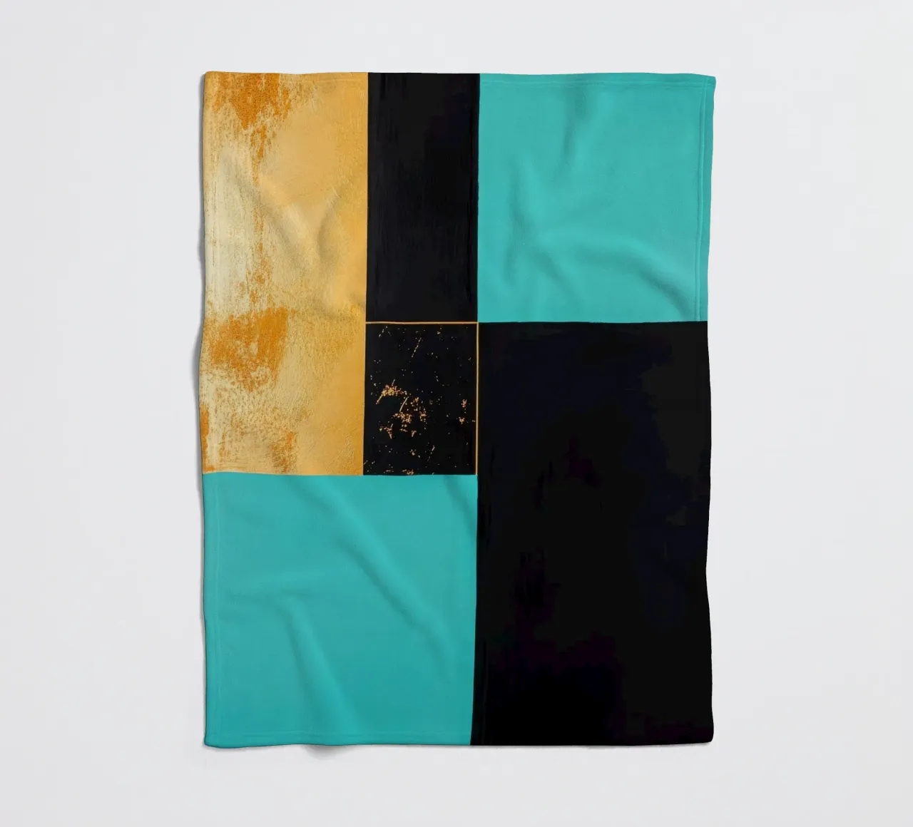 Composizione a tre colori con accenti dorati coperta in pile da Niklas