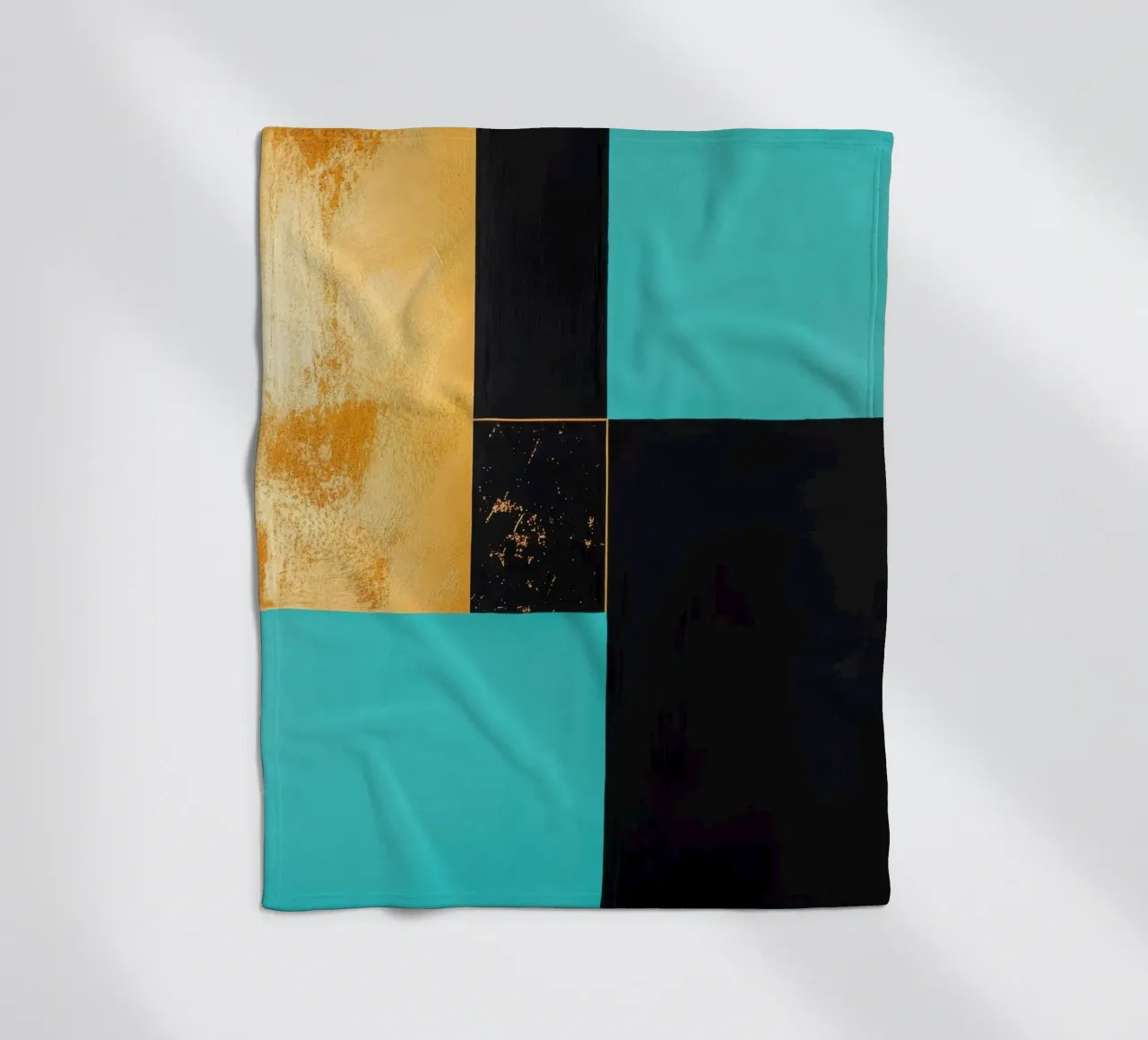 Composizione a tre colori con accenti dorati coperta in pile da Niklas