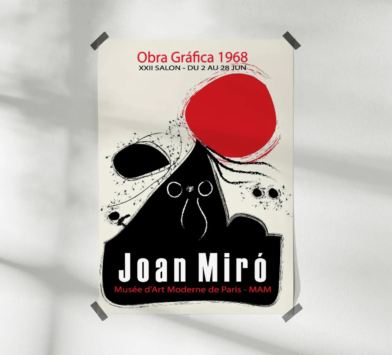 Galleria Joan Miro Poster opera grafica 1968 poster con telaio in alluminio da Danielshop