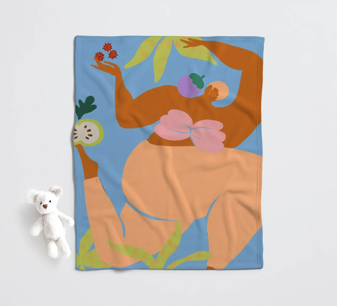 Fruity Run fleece blanket by Arty Guava