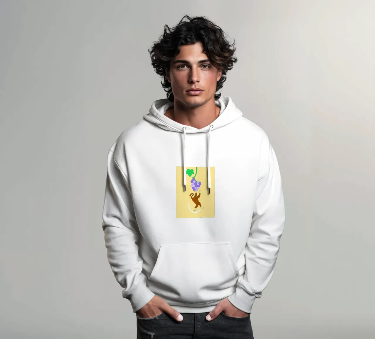Affe und Weintrauben Hoodie von OUR SHOP