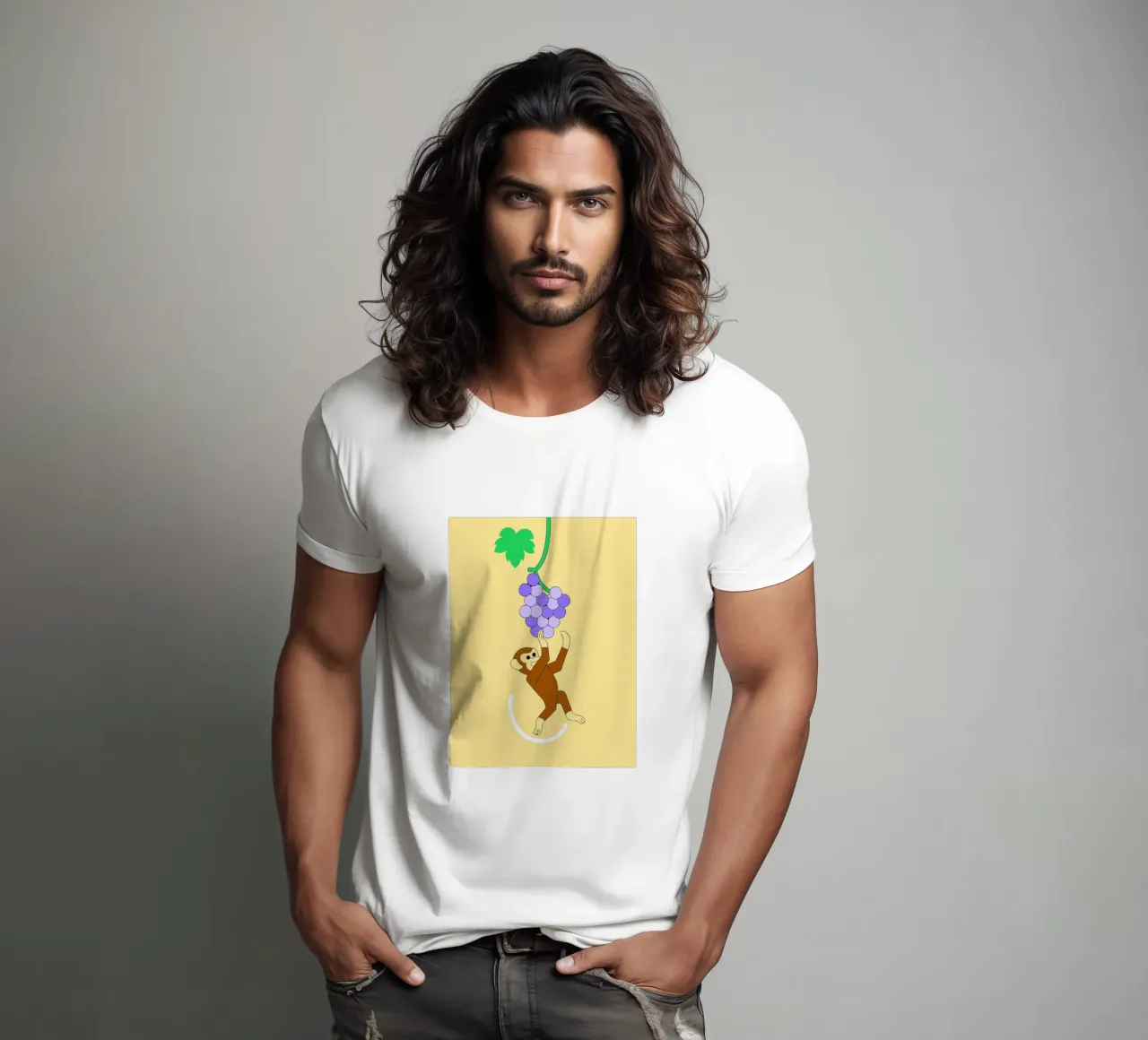 Singe et raisins t-shirt de OUR SHOP