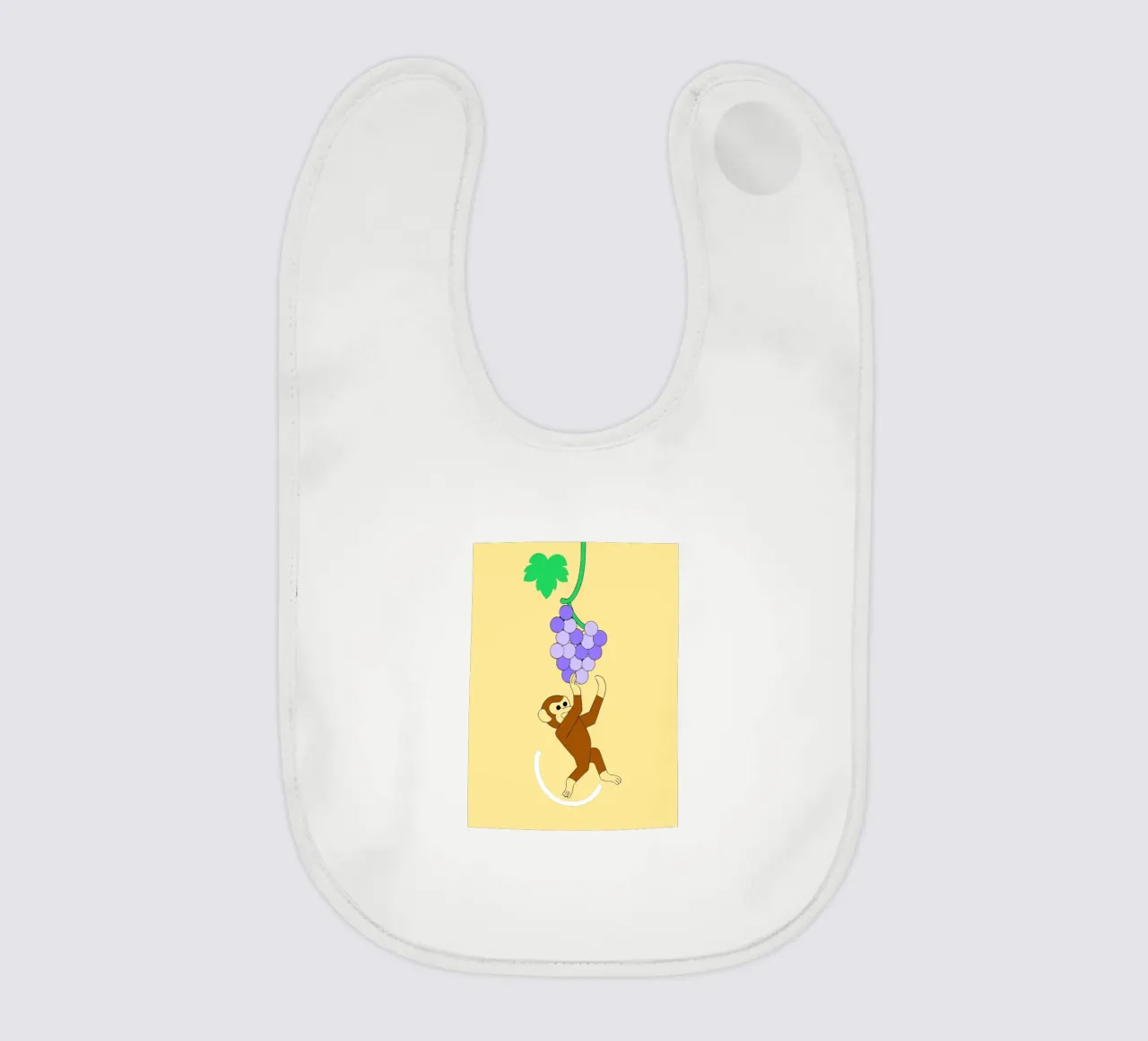 Scimmia e uva bavaglino da OUR SHOP