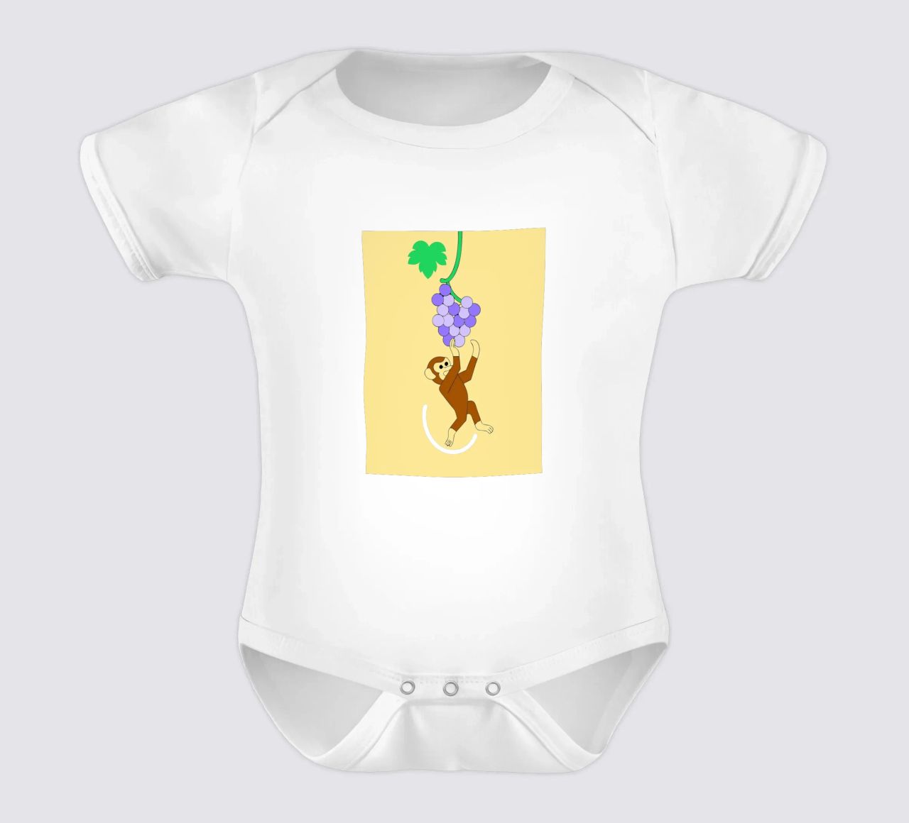 Scimmia e uva body neonato maniche corte da OUR SHOP