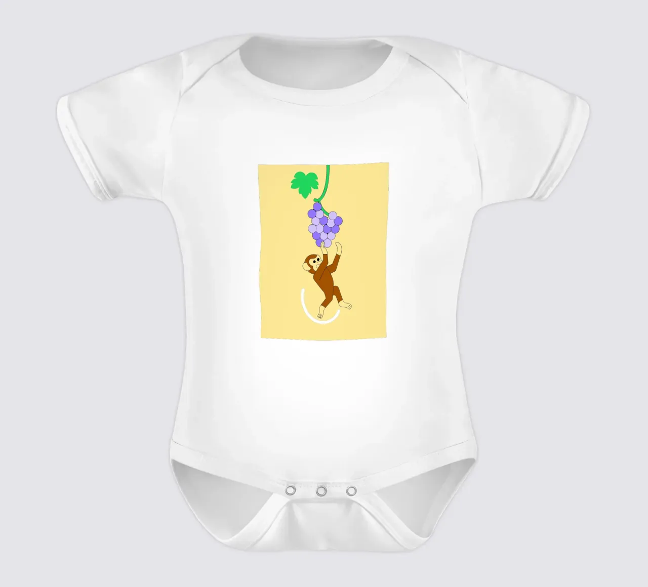 Scimmia e uva body neonato maniche corte da OUR SHOP
