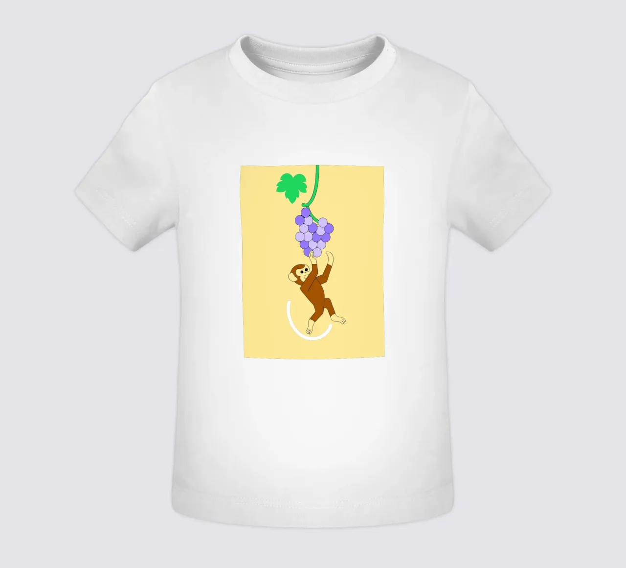 Scimmia e uva maglietta neonato da OUR SHOP