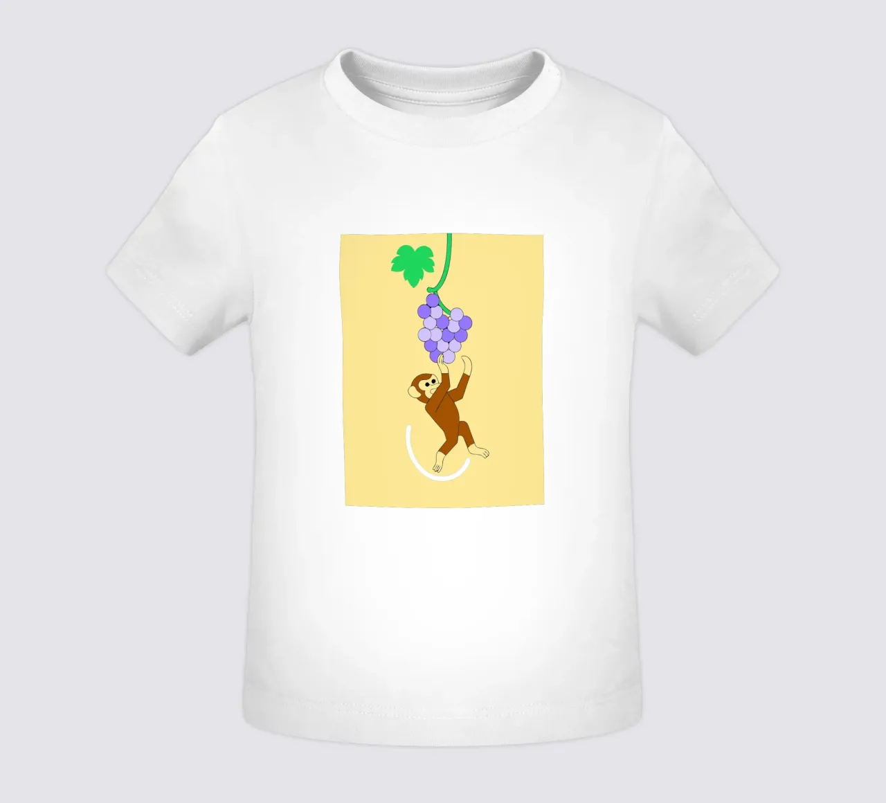 Affe und Weintrauben Baby T-Shirt von OUR SHOP