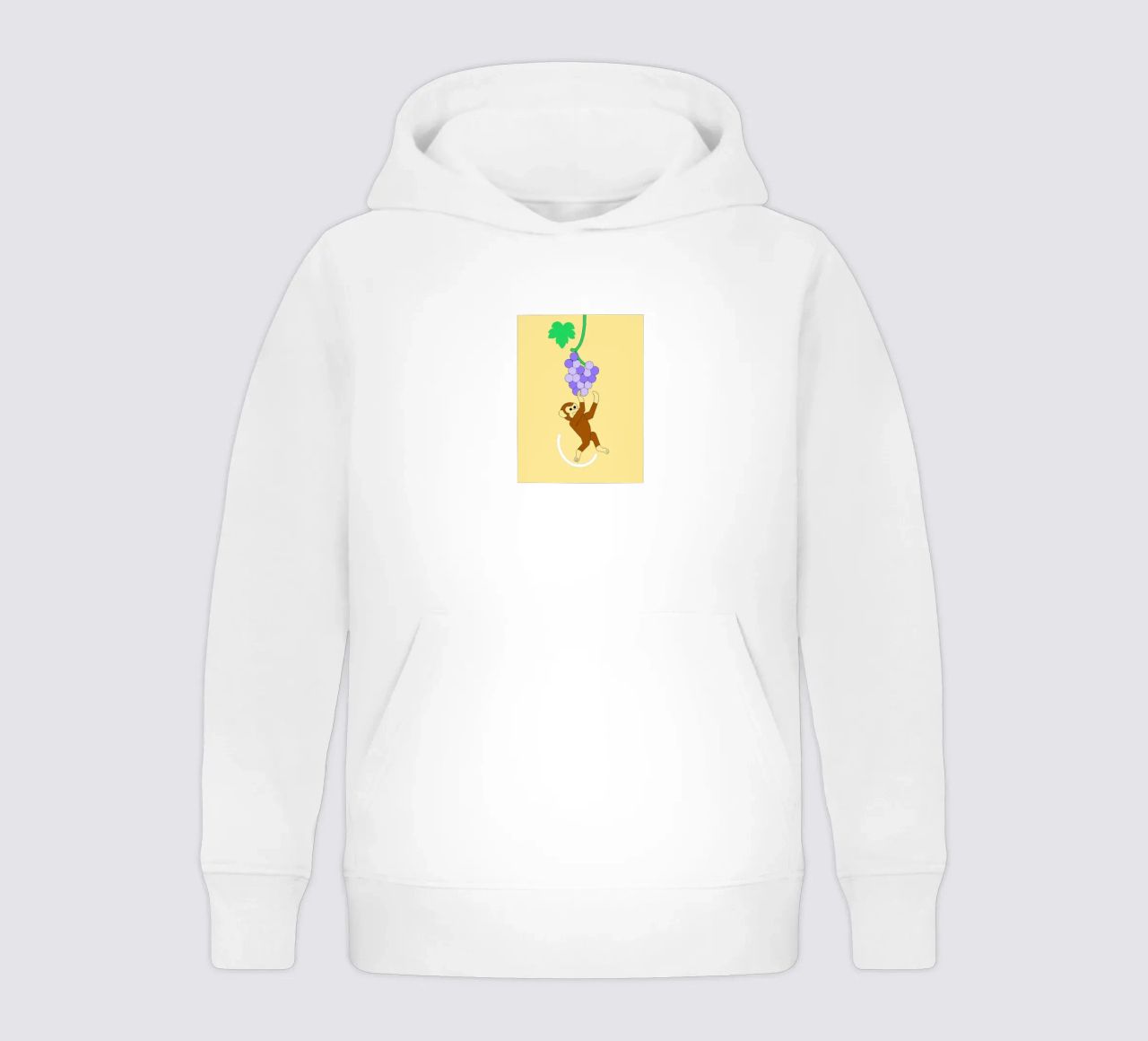 Scimmia e uva felpa bambino con cappuccio da OUR SHOP