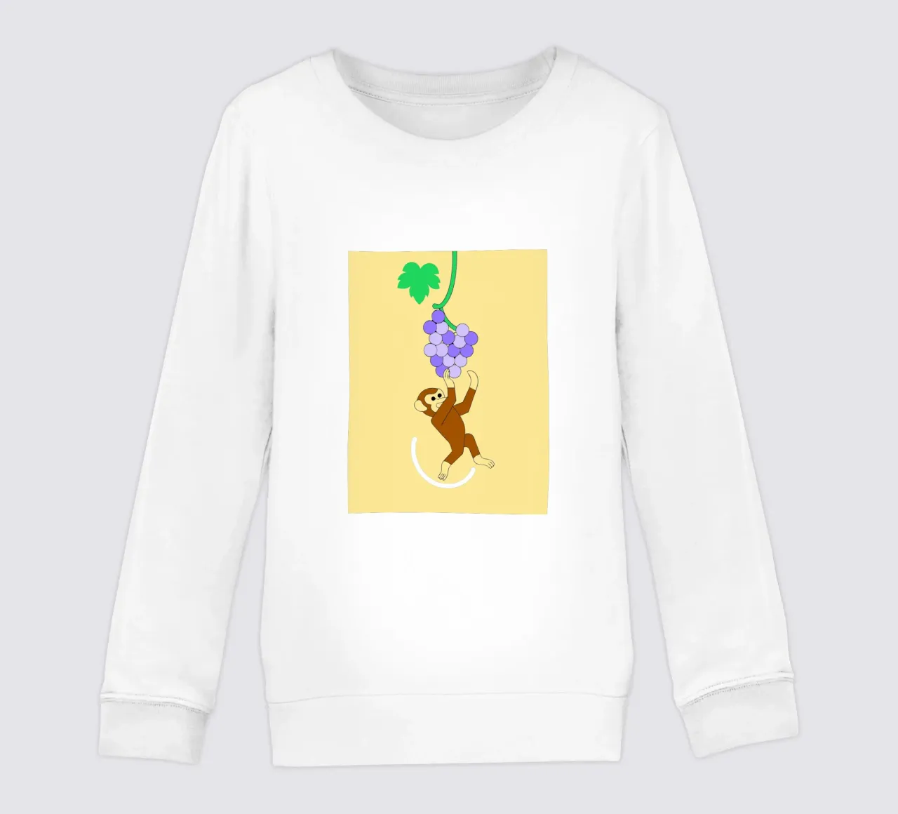Affe und Weintrauben Kinder Sweatshirt von OUR SHOP