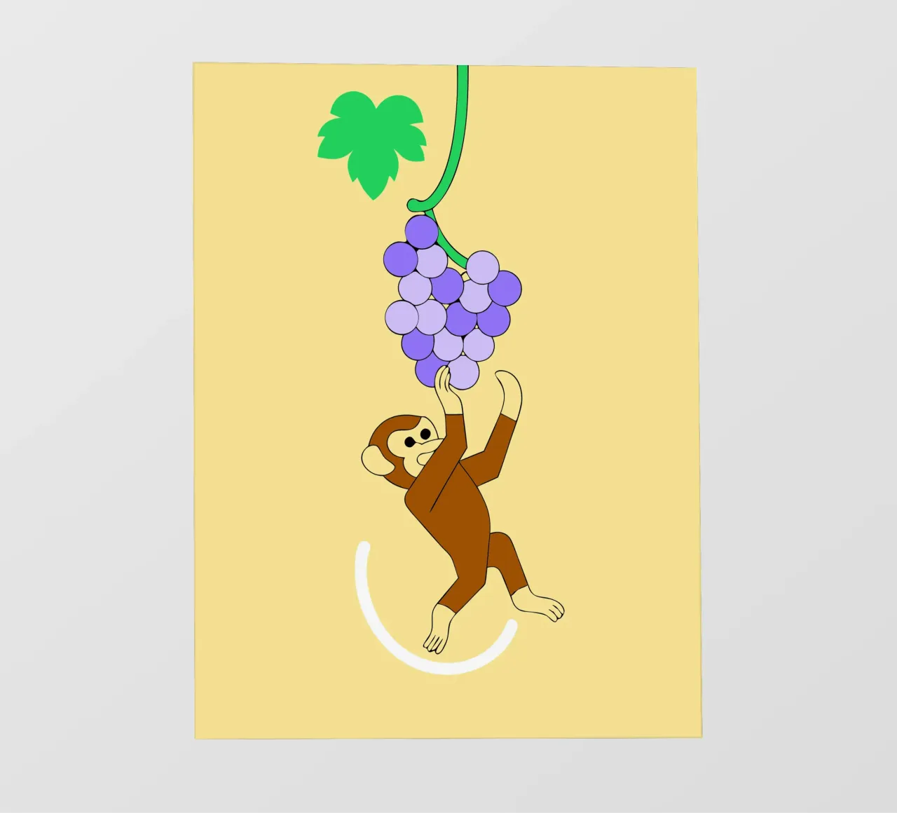 Scimmia e uva pellicola backlit da OUR SHOP