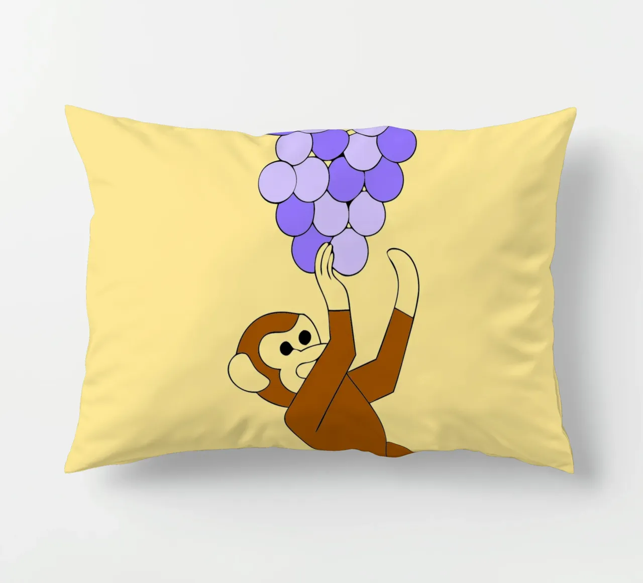 Affe und Weintrauben Kissen von OUR SHOP