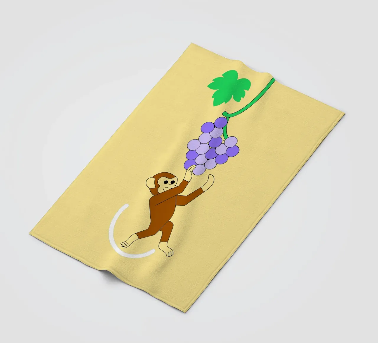 Affe und Weintrauben Fleecedecke von OUR SHOP