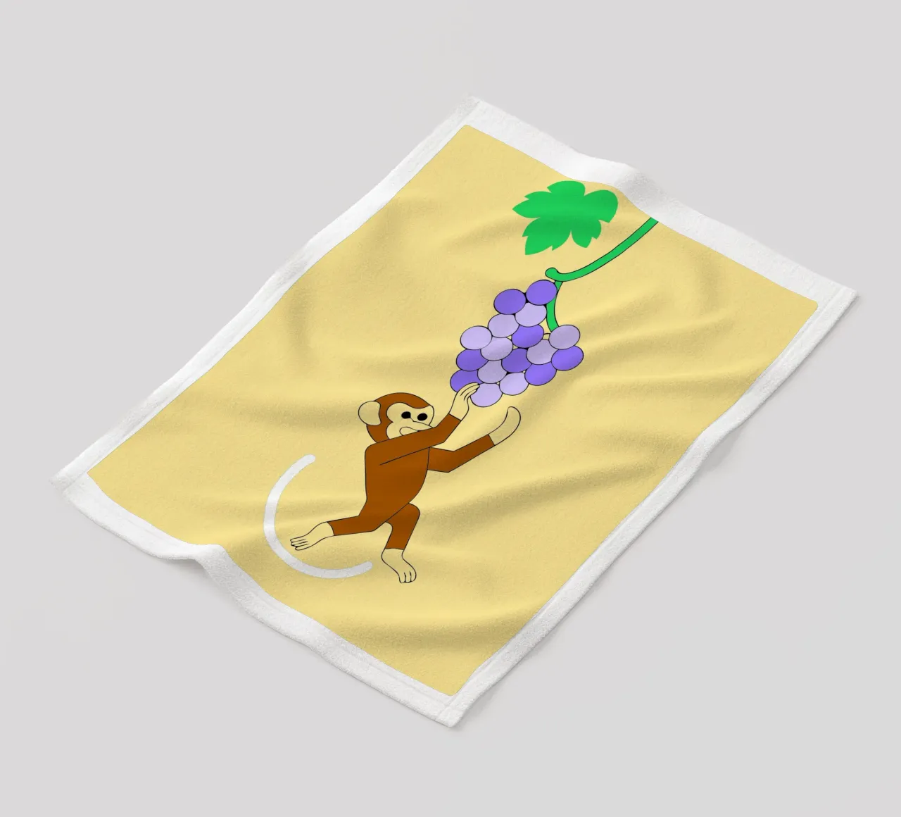 Scimmia e uva coperta in pile da OUR SHOP