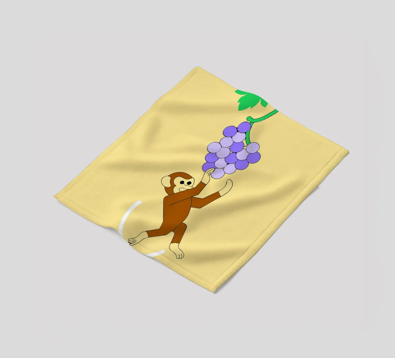 Scimmia e uva coperta in pile da OUR SHOP