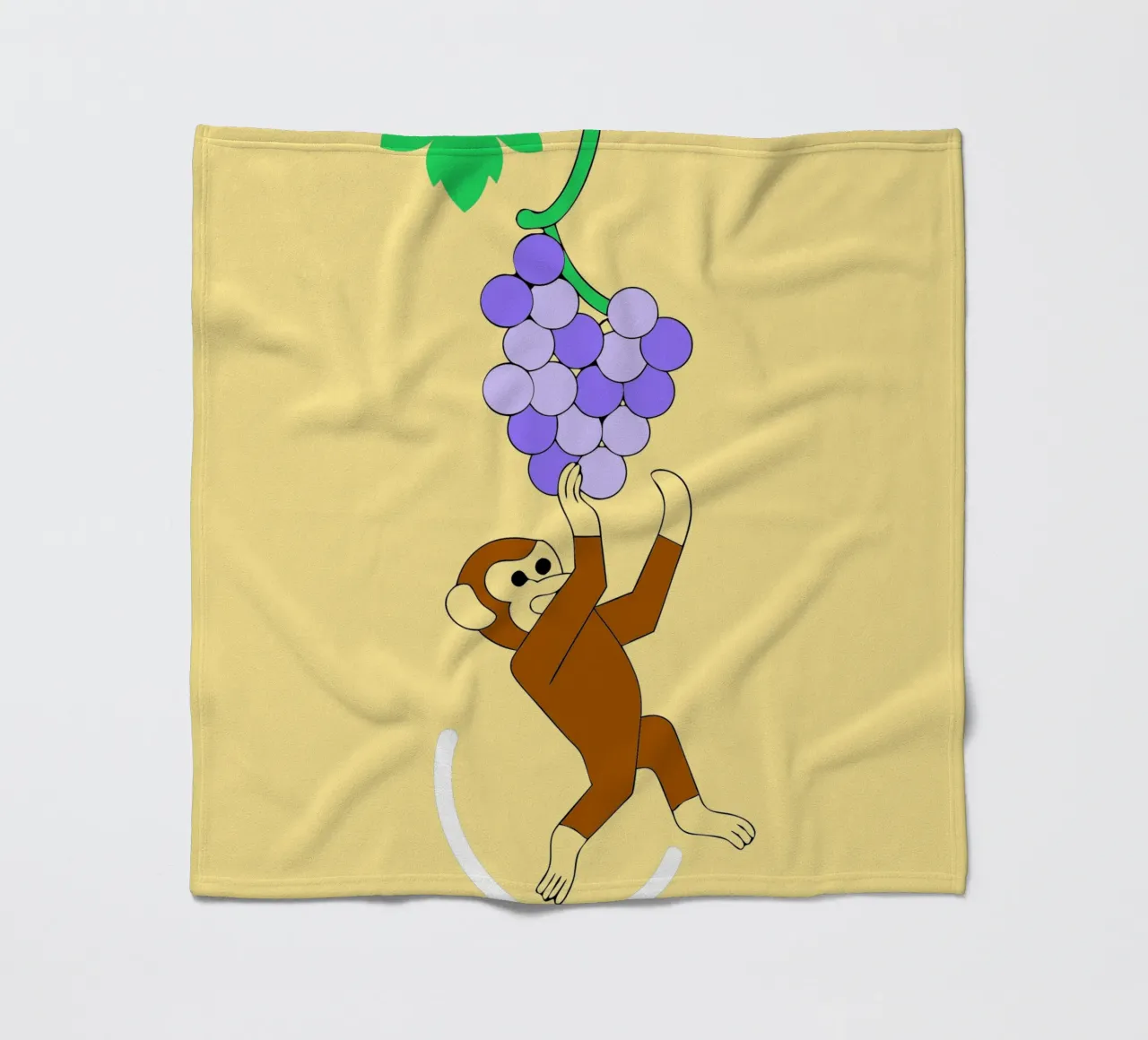 Affe und Weintrauben Fleecedecke von OUR SHOP