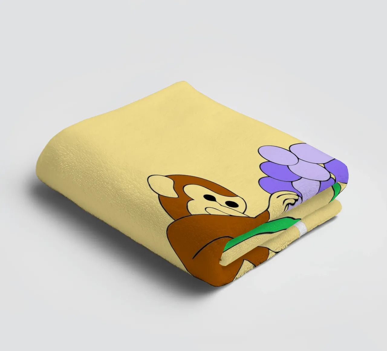 Affe und Weintrauben Handtuch von OUR SHOP