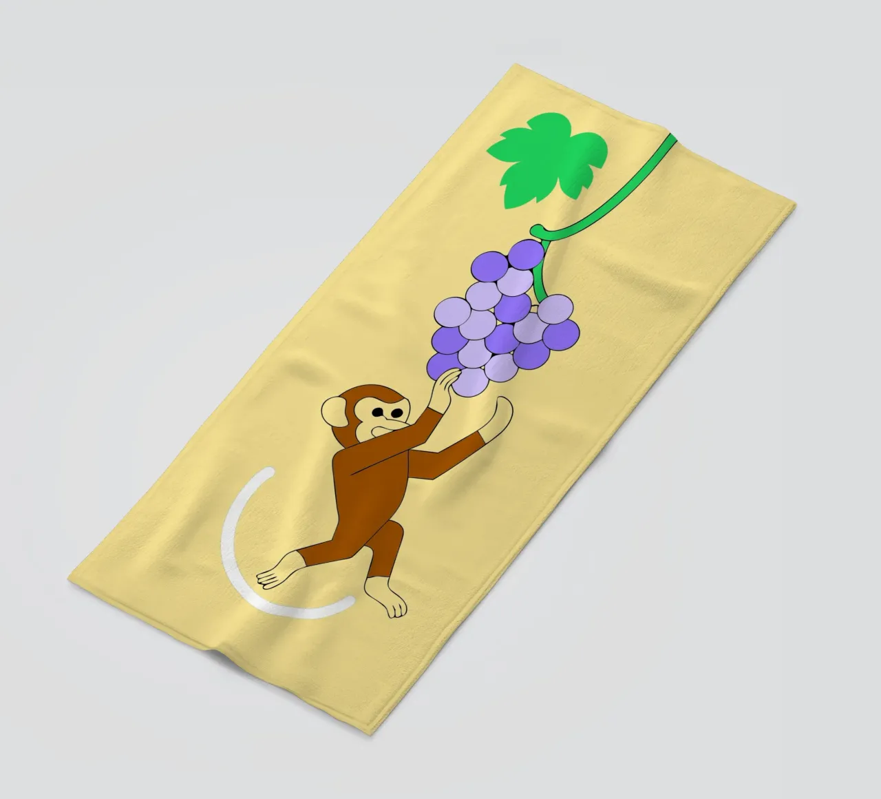 Scimmia e uva telo mare da OUR SHOP