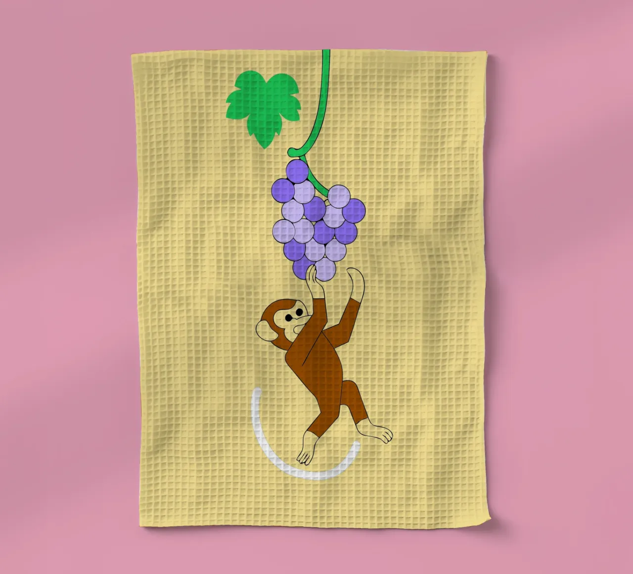 Scimmia e uva canovaccio da cucina da OUR SHOP
