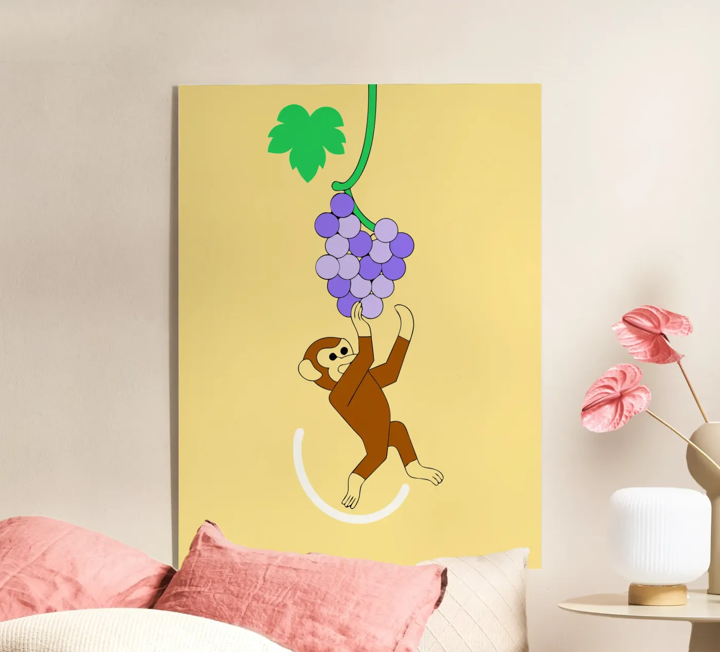 Monkey and Grapes Acryl-Glas von OUR SHOP