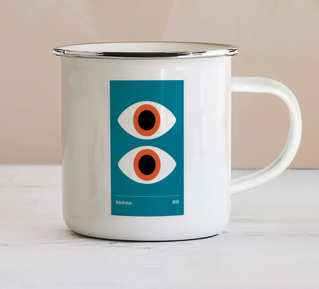Due occhi blu tazza in smalto da Martins shop