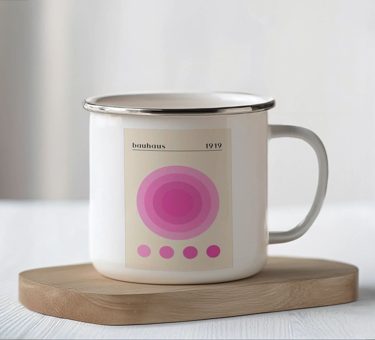 Foro rosa tazza in smalto da Martins shop