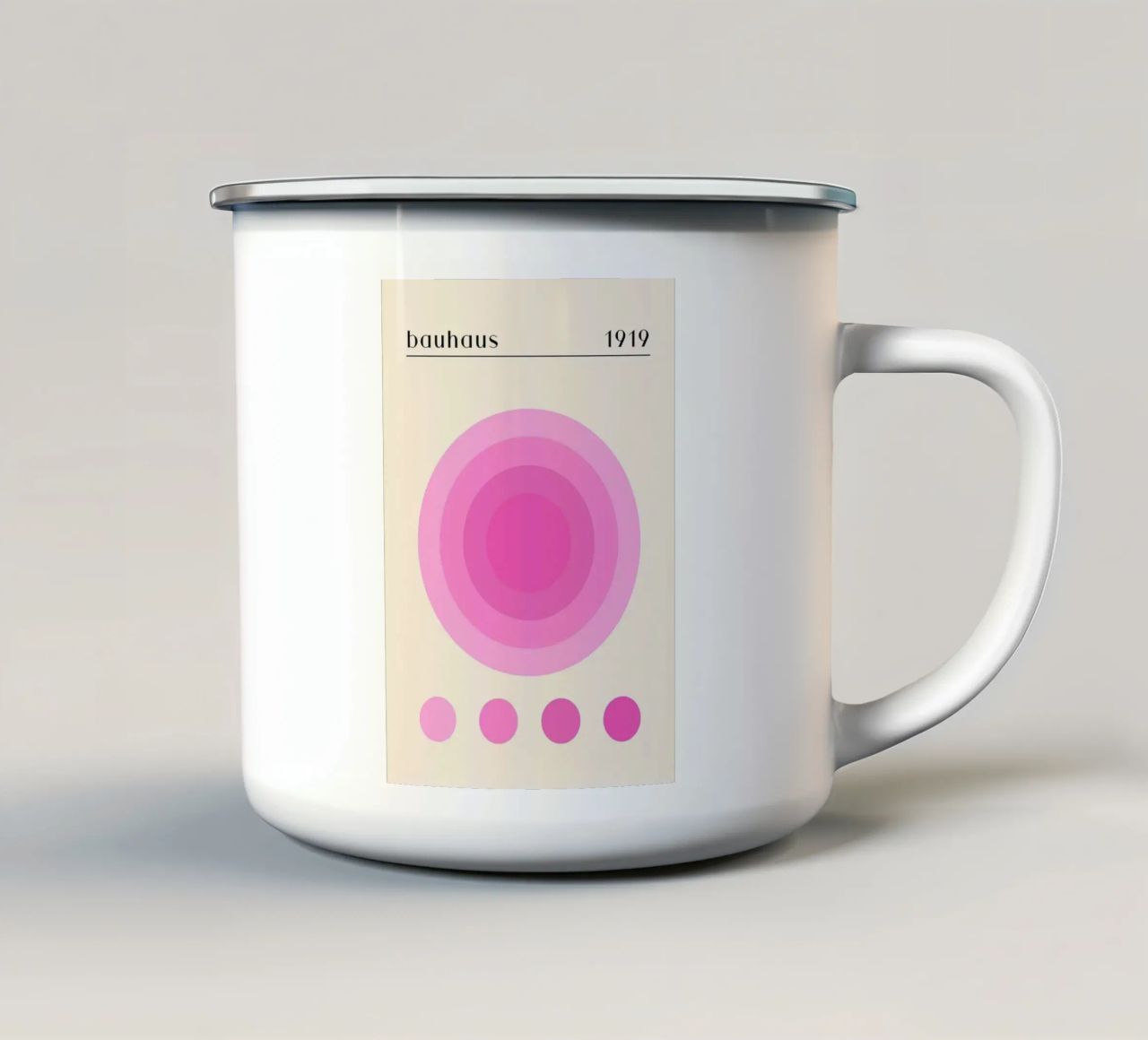 Foro rosa tazza in smalto da Martins shop