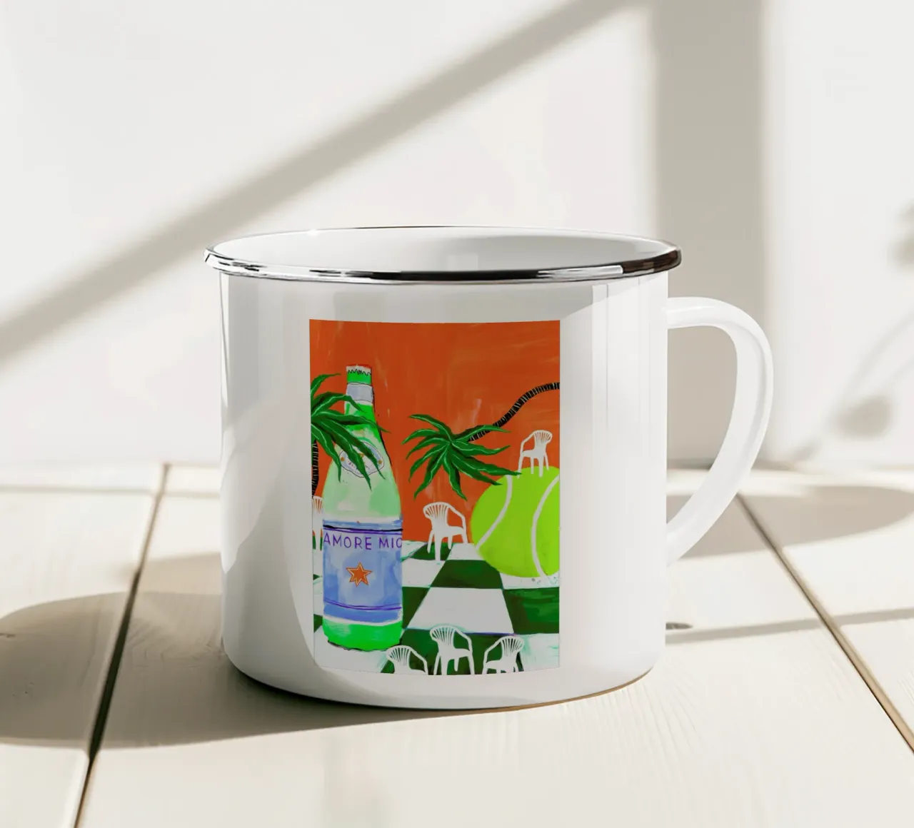 Amore Mio tazza in smalto da Eva Wünsch