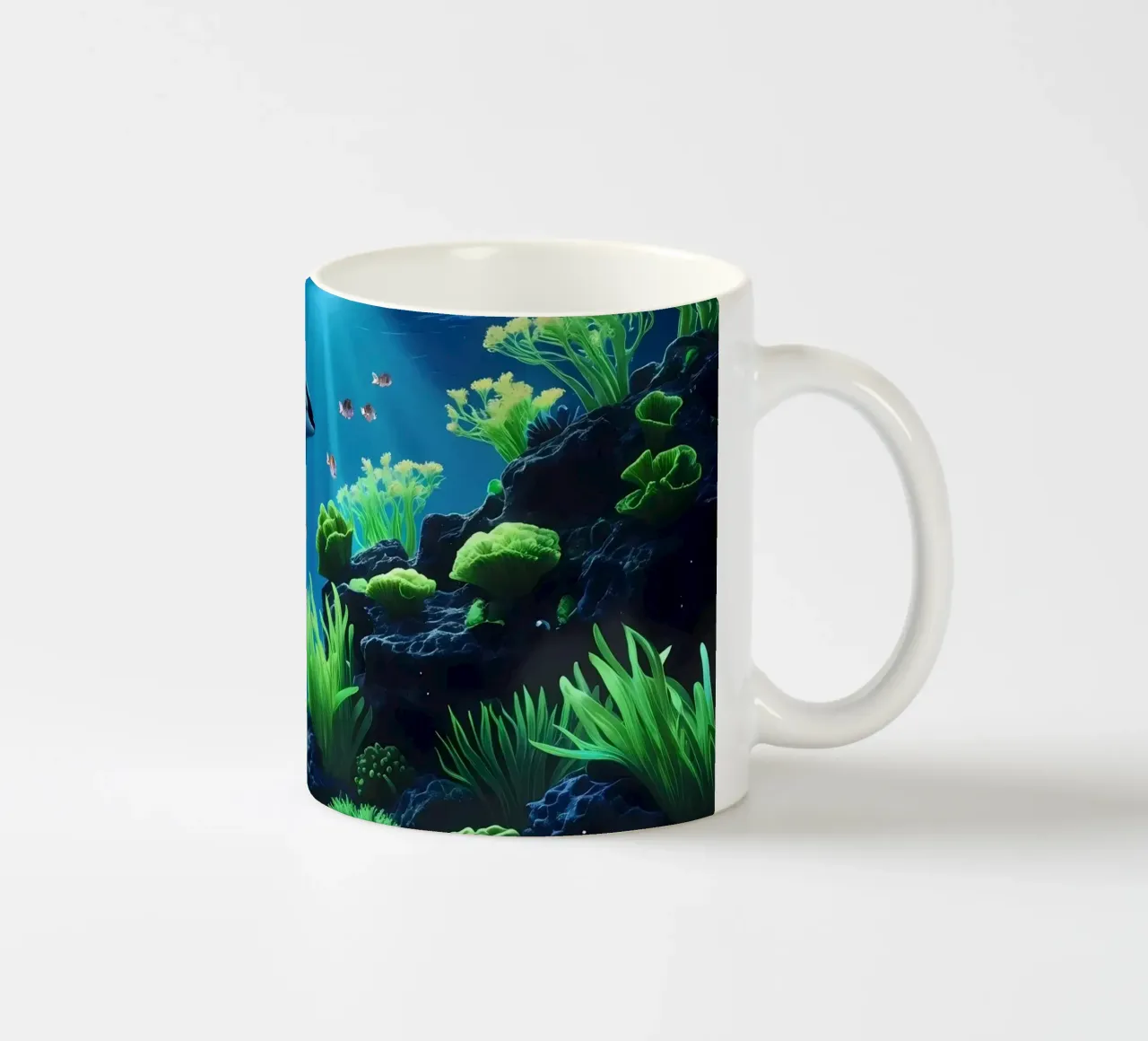 Moonshadow Rise ✦ Orca nel giardino di mezzanotte tazza in ceramica da lumaquastudio
