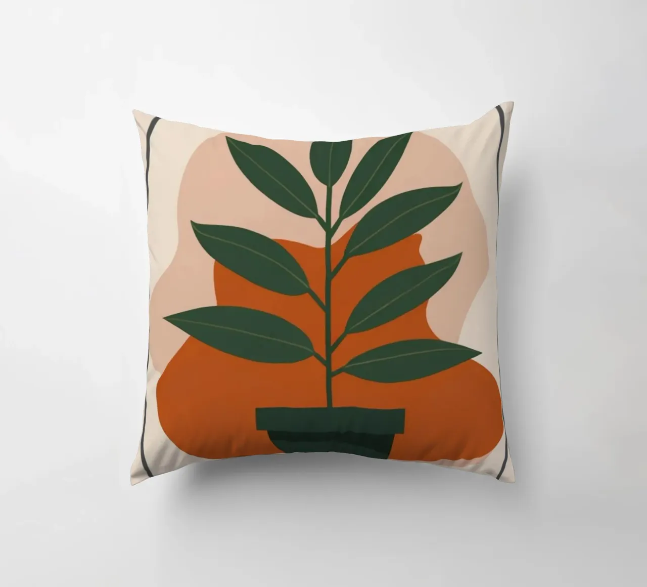 Deep Breath and Keep Going Botanical Art Print decorative cushion by inspirational quote
